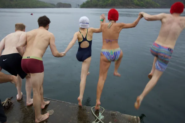 11 Jumping into the loch J Pike copy