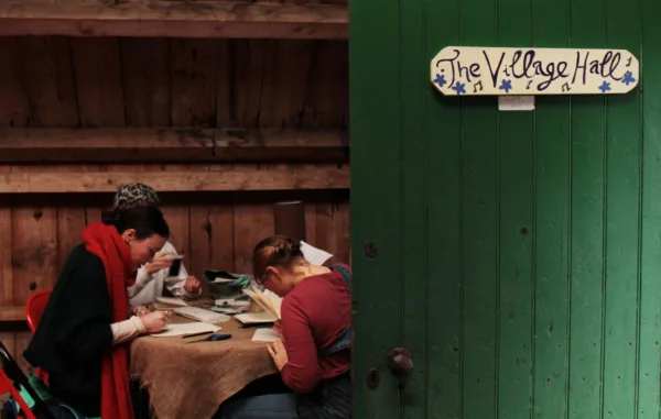 16 Village hall painting T Bean
